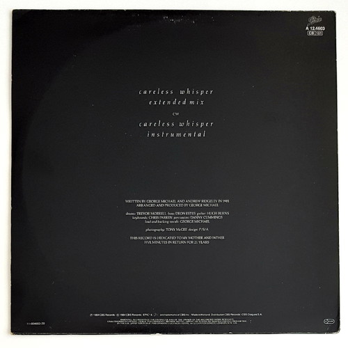 George Michael Careless Whisper 12" Maxi Single near mint
