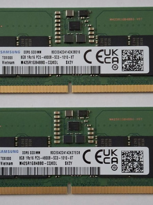 Samsung DDR5 SO-DIMM RAM 16 GB σαν καινούργιο, 2×8 GB για laptop ή mini PC