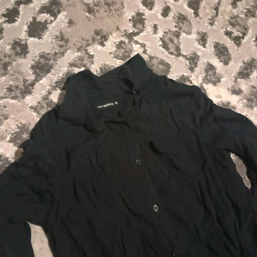 Terranova women's black shirt like new semi-transparent