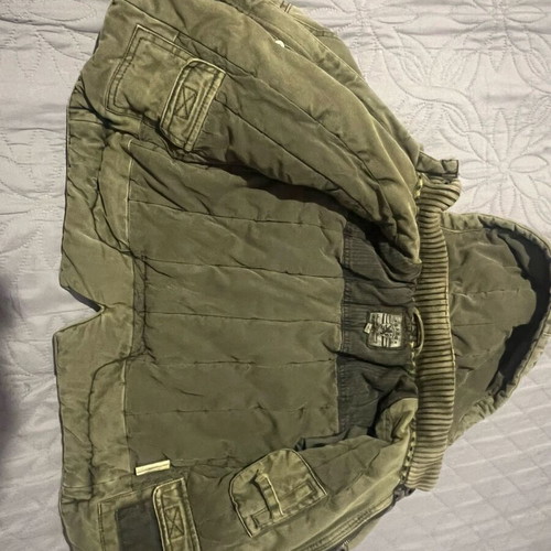 Children's winter parka jacket khaki like new No 2