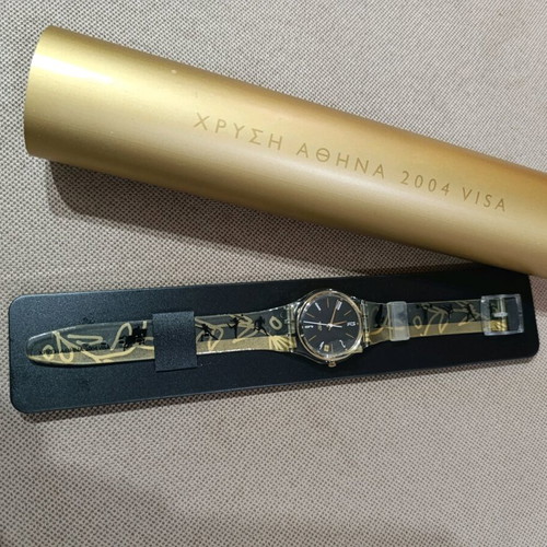 Swatch watch Golden Athens 2004 Visa new, collectible