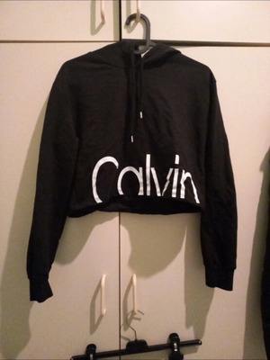 Λεπτό φούτερ Calvin Klein σαν καινούργιο, μαύρο και άσπρο, μέγεθος XS