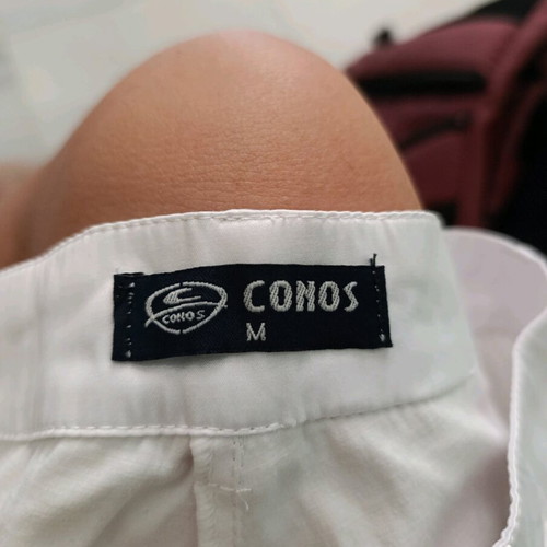 Satin type Bermuda shorts white, like new, size M-S