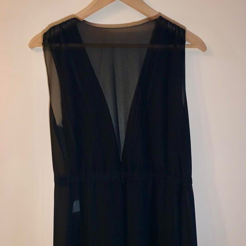 Black beach caftan new one size see through