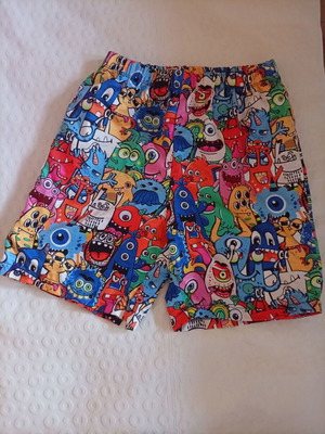 Boys' swim shorts, colorful, size 12 years