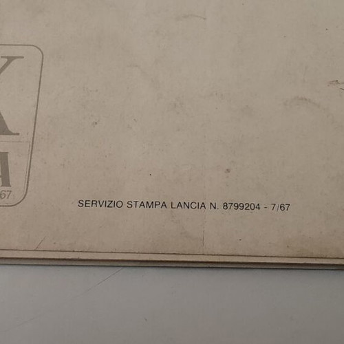 Lancia Flavia Saloon 1967 brochure used, 60th anniversary edition