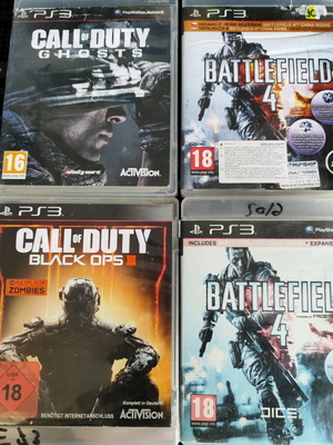 Pack of 4 used PS3 games Battlefield and Call of Duty
