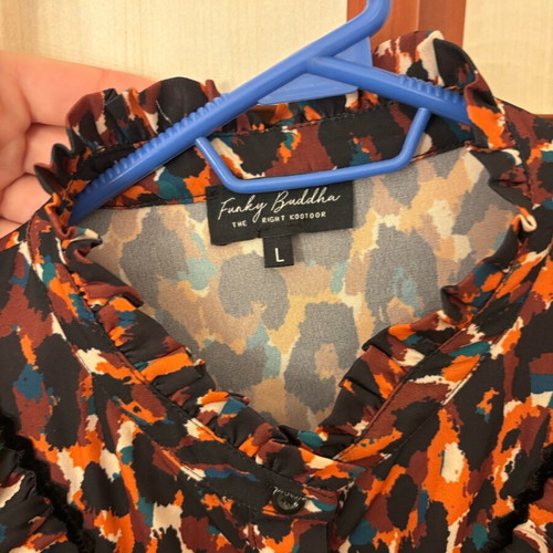 Funky Buddha viscose shirt new, multicolor