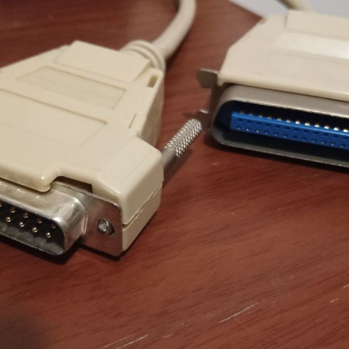 Centronics printer cable used, set of 2 pieces