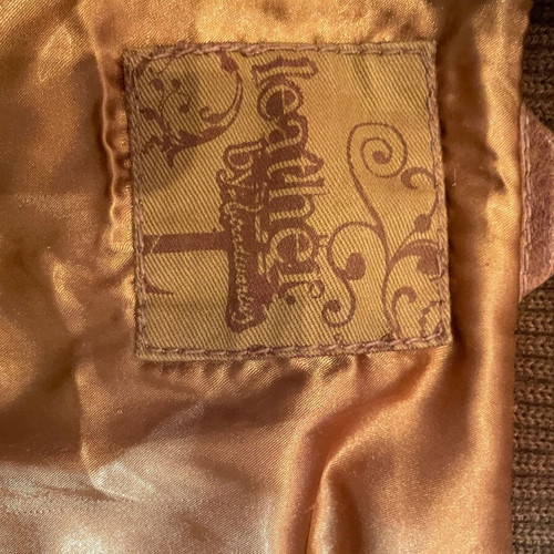 Stradivarius leather jacket medium tan color like new
