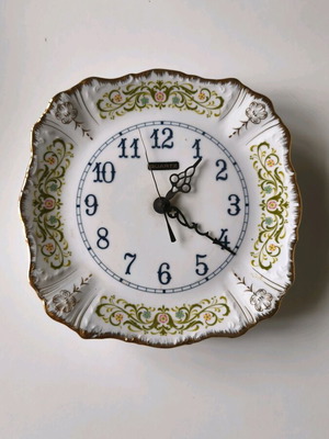 Porcelain wall clock used 70s-80s, rare