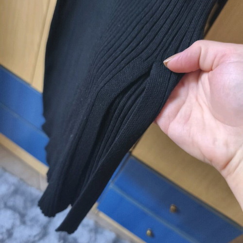 New Look elastic rib long dress black like new