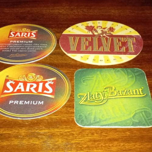 Old beer coasters new, collector's set with Gambrinus holder