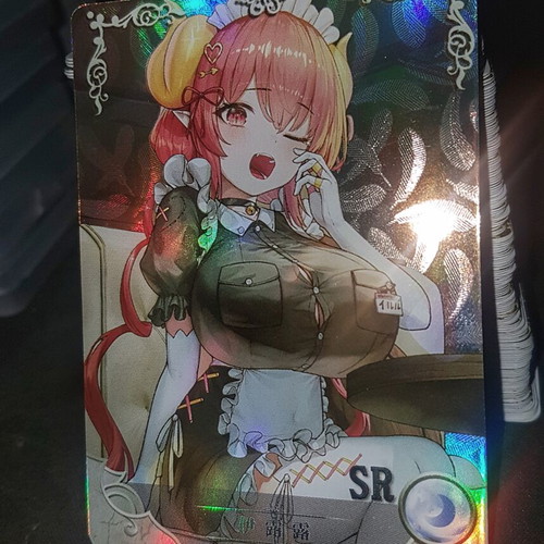 iLulu Miss Kobayashi's Dragon Maid anime waifu card with holo foil