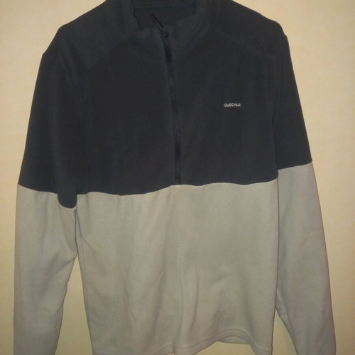 Fleece like new, size M, white and gray