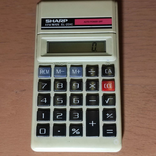 Calculator Αριθμομηχανή Sharp μεταχειρισμένη vintage 80's