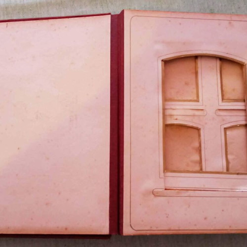 Musical Photograph Album vintage used with music box mechanism 1907-1915