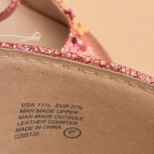 Nina pink glitter ballerinas like new with strap and flowers