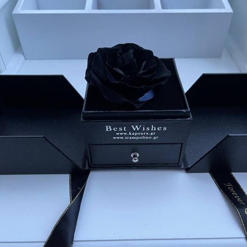 Forever Rose black with jewelry case in luxury box new