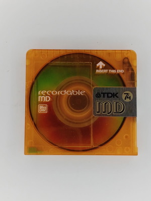 TDK MD 74 Color Series MiniDisc used, orange