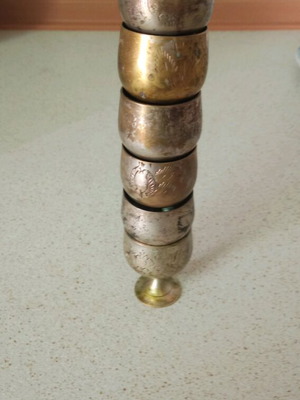 Liqueur glasses used, silver-plated