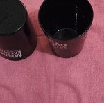 Black Plastic Cups Set of 6 Apple Thief