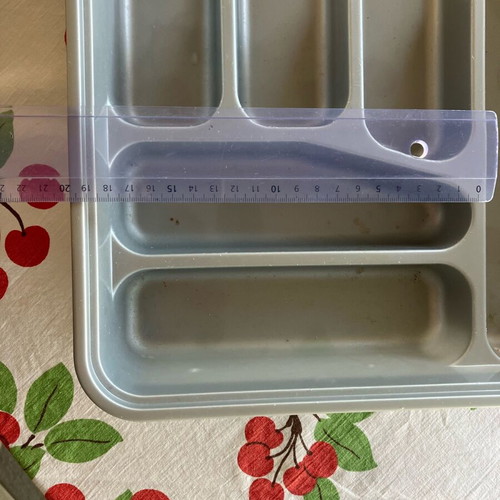 Cutlery tray 6 slots like new, gray