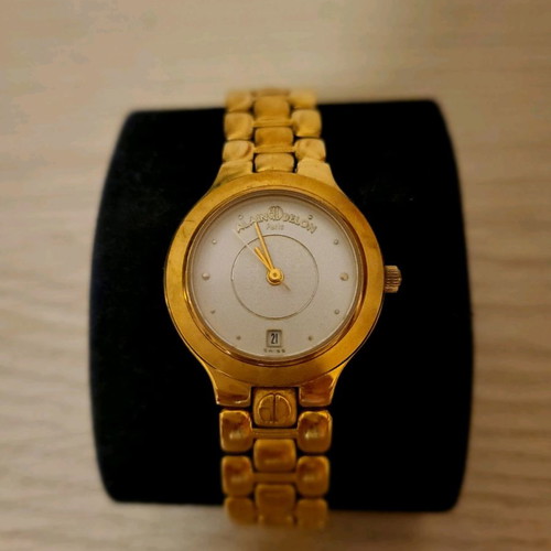 Alain Delon gold-plated vintage wristwatch 90s like new, women's
