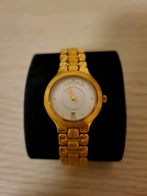 Alain Delon gold-plated vintage wristwatch 90s like new, women's