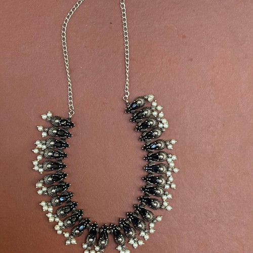 Fault jewelry set new, black and silver