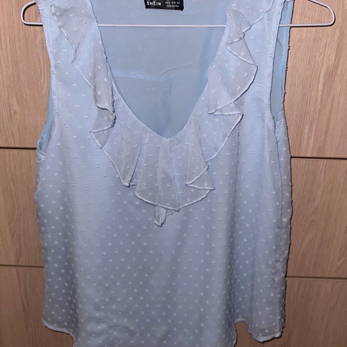 Medium blouse loose light blue used