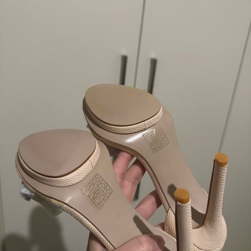 Simmi pumps unused with high heels and transparent strap size 38