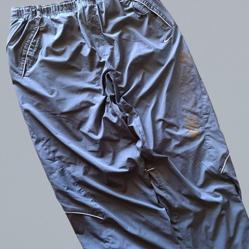 Nike Athletic 72 vintage Y2K track pants men's large grey baggy fit