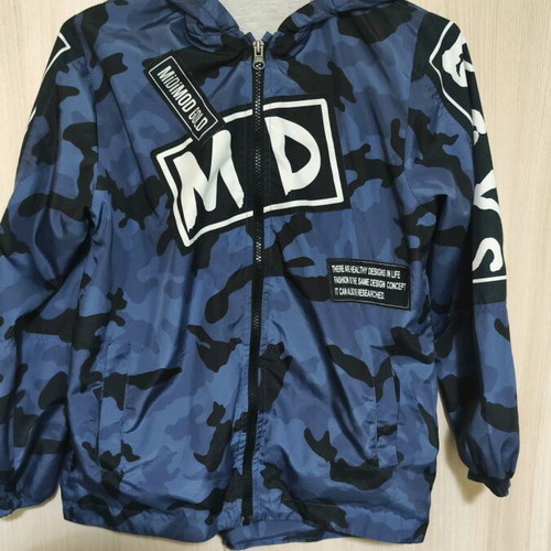 Sam 0-13 children's windbreaker jacket like new, blue camouflage, age 12, 152 cm