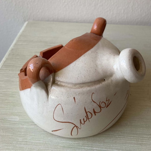Handmade ceramic ashtray Sifnos like new