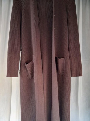 Alain Manoukian brown ribbed long cardigan like new, size M