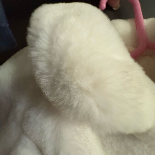 Mayoral baby fur coat new, white for 12-month-old girls