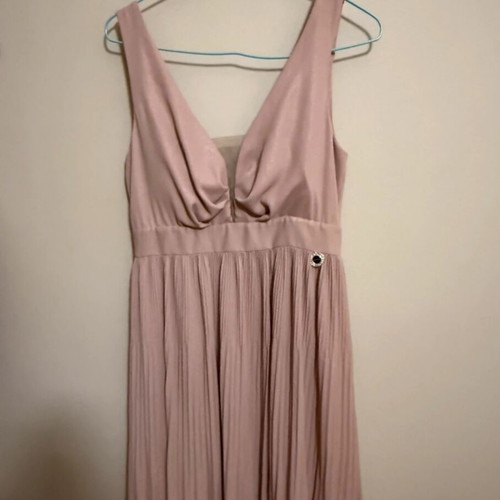 Lynne cocktail dress pink metallic like new