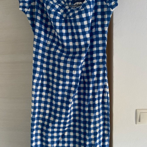 Collectif London Retro dress like new, white and blue, size M