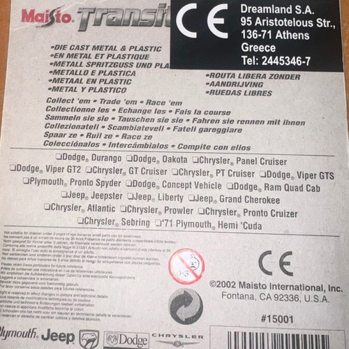 Maisto 1:64 Diecast Toy Cars Transit Authority new, pack of 16
