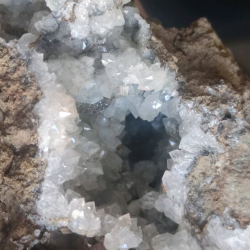 Quartz geode with calcite new, Greek, 2.6 Kg