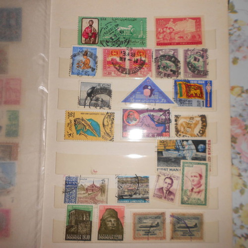 Stamp album old, Greek and foreign stamps