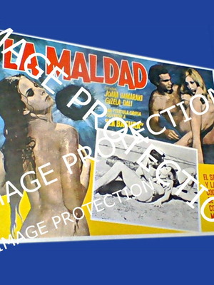 Vintage μεξικάνικη αφίσα lobby card με Έλενα Ναθαναήλ από ελληνική ταινία