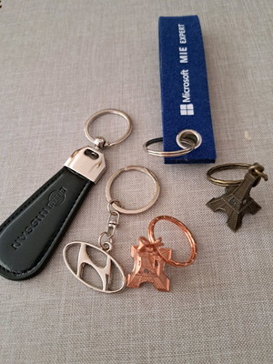 Keychains new, pack of 5 pieces