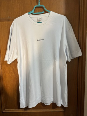 Zara тениска TÅLMODIGHET XL като нова, светлосиня, широк модел