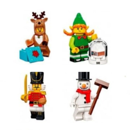 Lego Collectible Minifigures Christmas Theme Series 23 new, bundle of 4