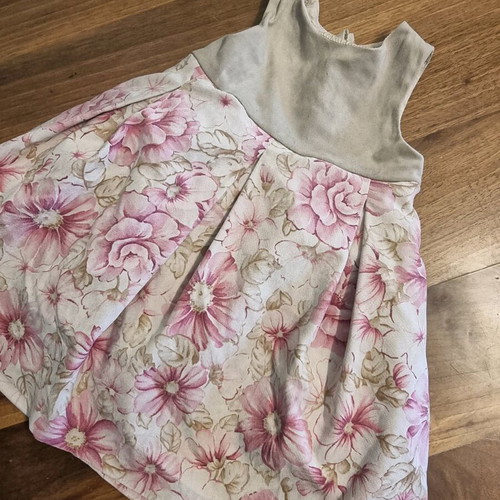 Mandarino dress like new, beige and pink, 98 cm
