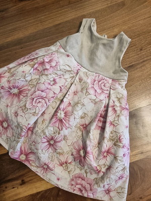 Mandarino dress like new, beige and pink, 98 cm