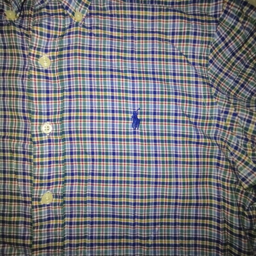Ralph Lauren men's plaid button-down shirt, size S