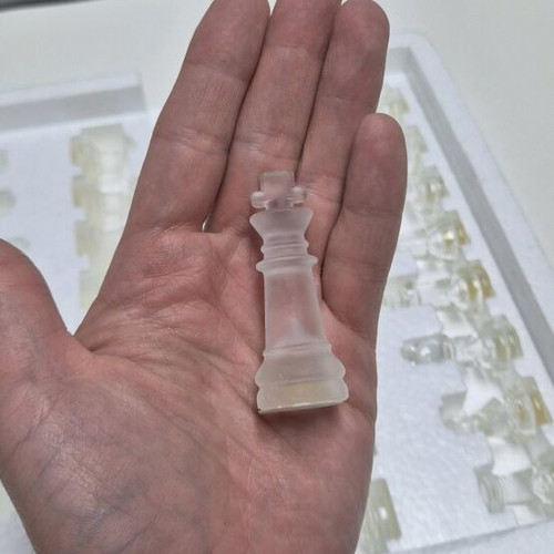 Johnnie Walker Glass Chess Set like new
